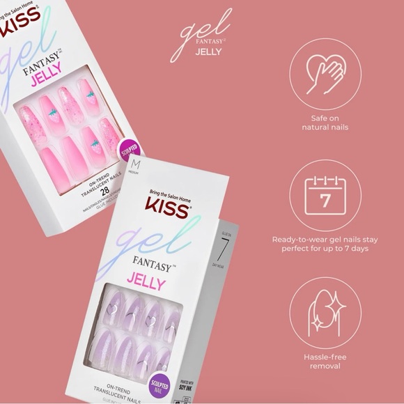 (2) KISS Gel Fantasy Jelly Nails - Picture 8 of 8